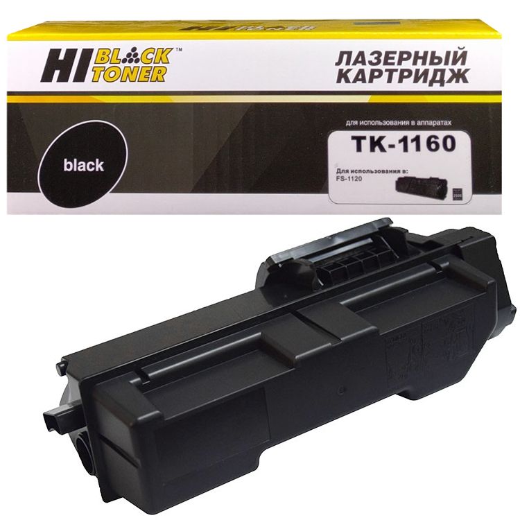 Тонер-картридж Совместимый Hi-Black TK-1160 для Лазерных Принтеров Kyocera-Mita P2040dn/P2040dw, 7,2K (с чипом)