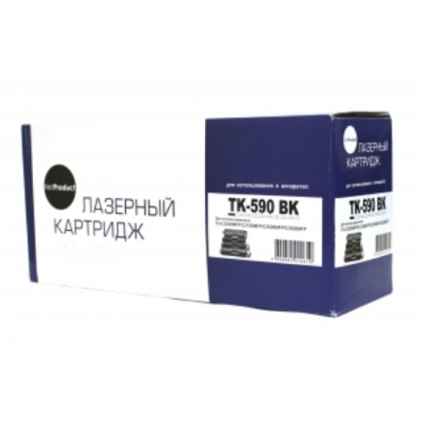 Тонер-картридж Совместимый NetProduct TK-590Bk для Лазерных Принтеров Kyocera FS C5250DN/ C2626MFP, 7K, с Чипом