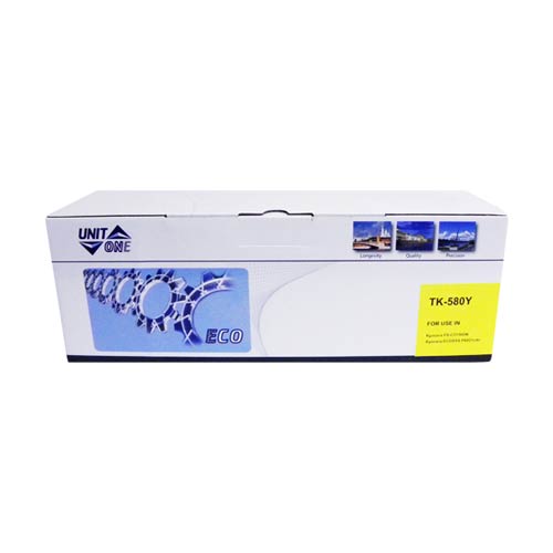 Тонер-картридж Совместимый UNITON Eco TK-590Y для Лазерных Принтеров KYOCERA FS-C5250/2026/2526/2626 Желтый, 5000 стр.